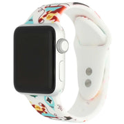 Bracelet imprimé Apple Watch - silicone - Noël - blanc