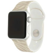 Bracelet imprimé pour Apple Watch - silicone - zèbre beige