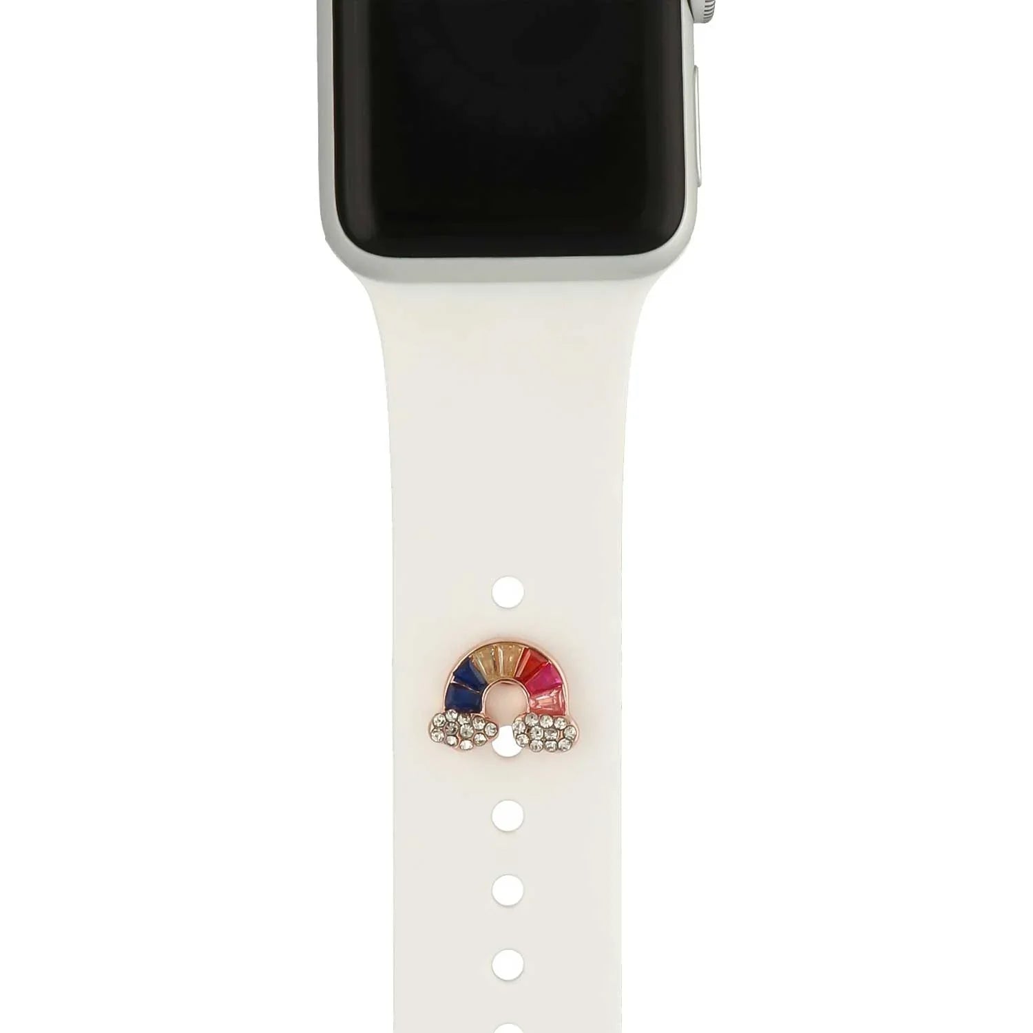 Bijou pour Apple Watch - arc-en-ciel or rose