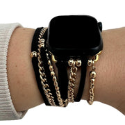 Bracelet Apple Watch - bijou - Nancy noir or