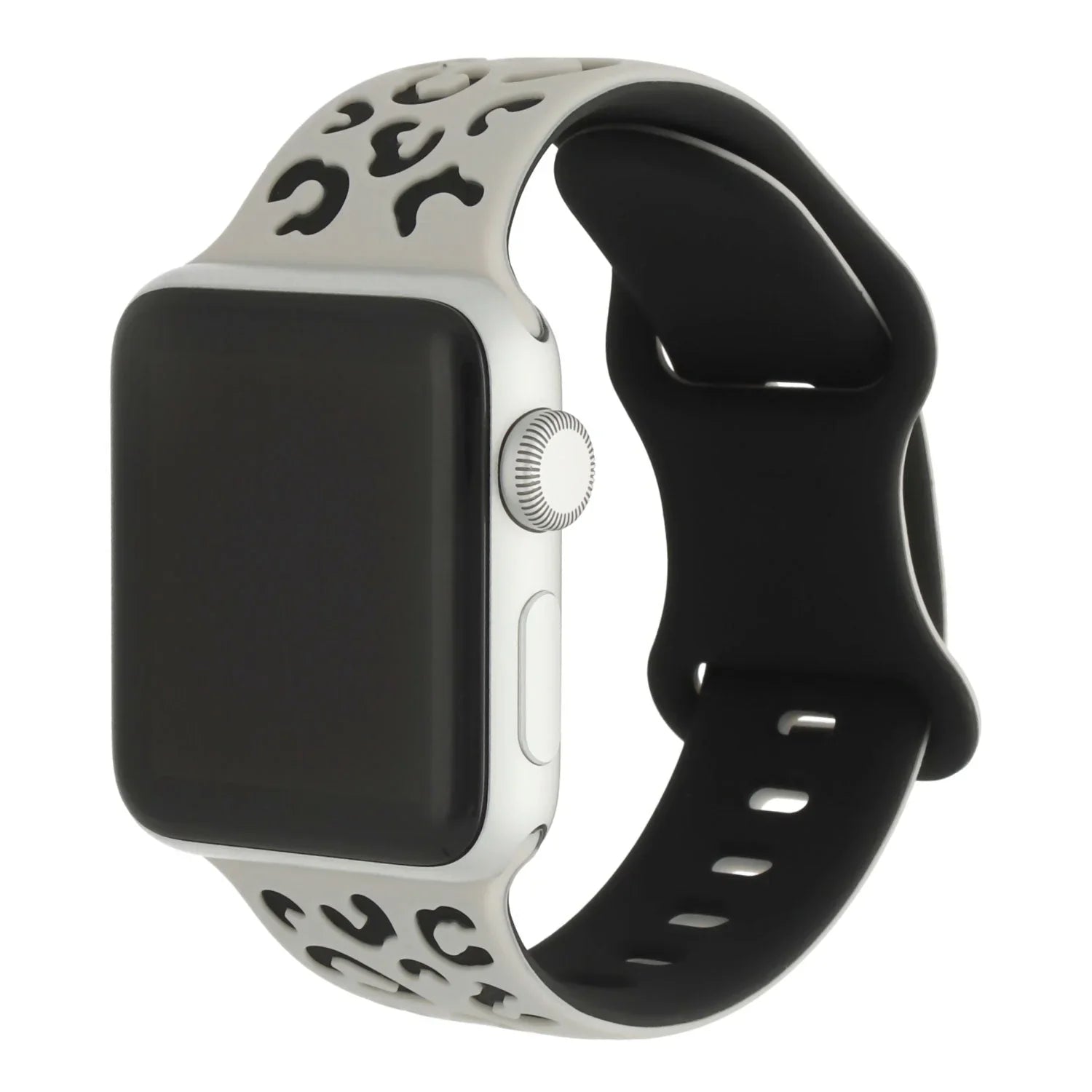 Bracelet Apple Watch Wild - silicone - lumière stellaire noire