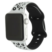 Bracelet Apple Watch Wild - silicone - blanc noir