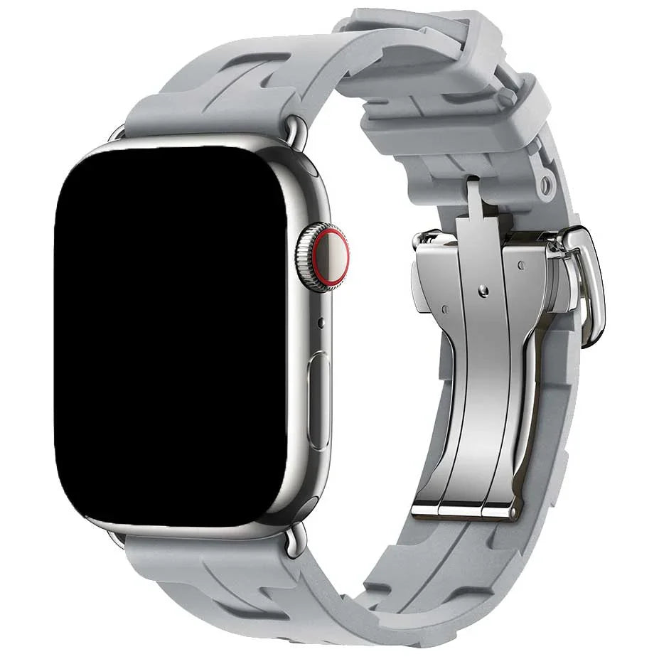 Bracelet Apple Watch kilim - silicone - gris