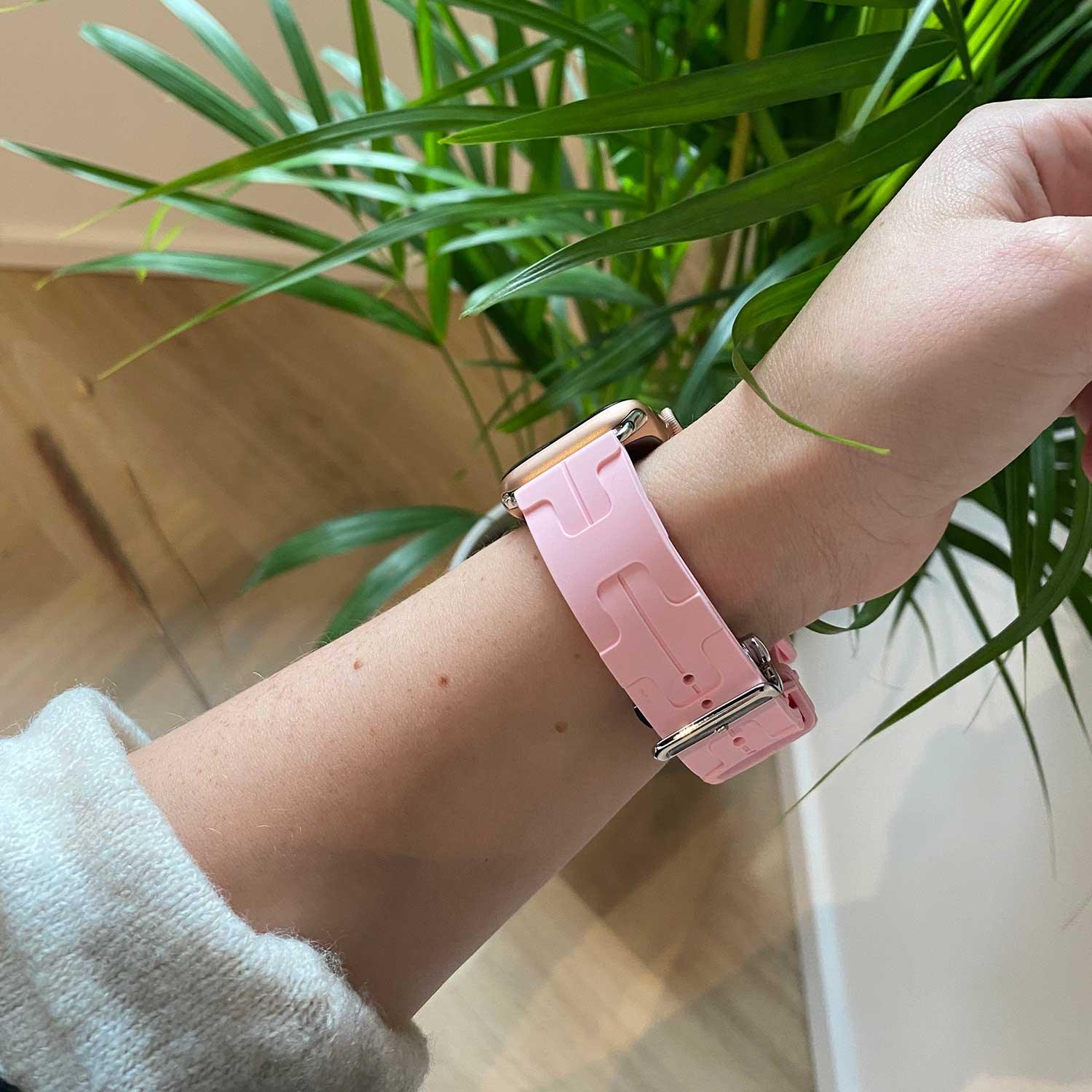 Bracelet Apple Watch Kilim - silicone - rose