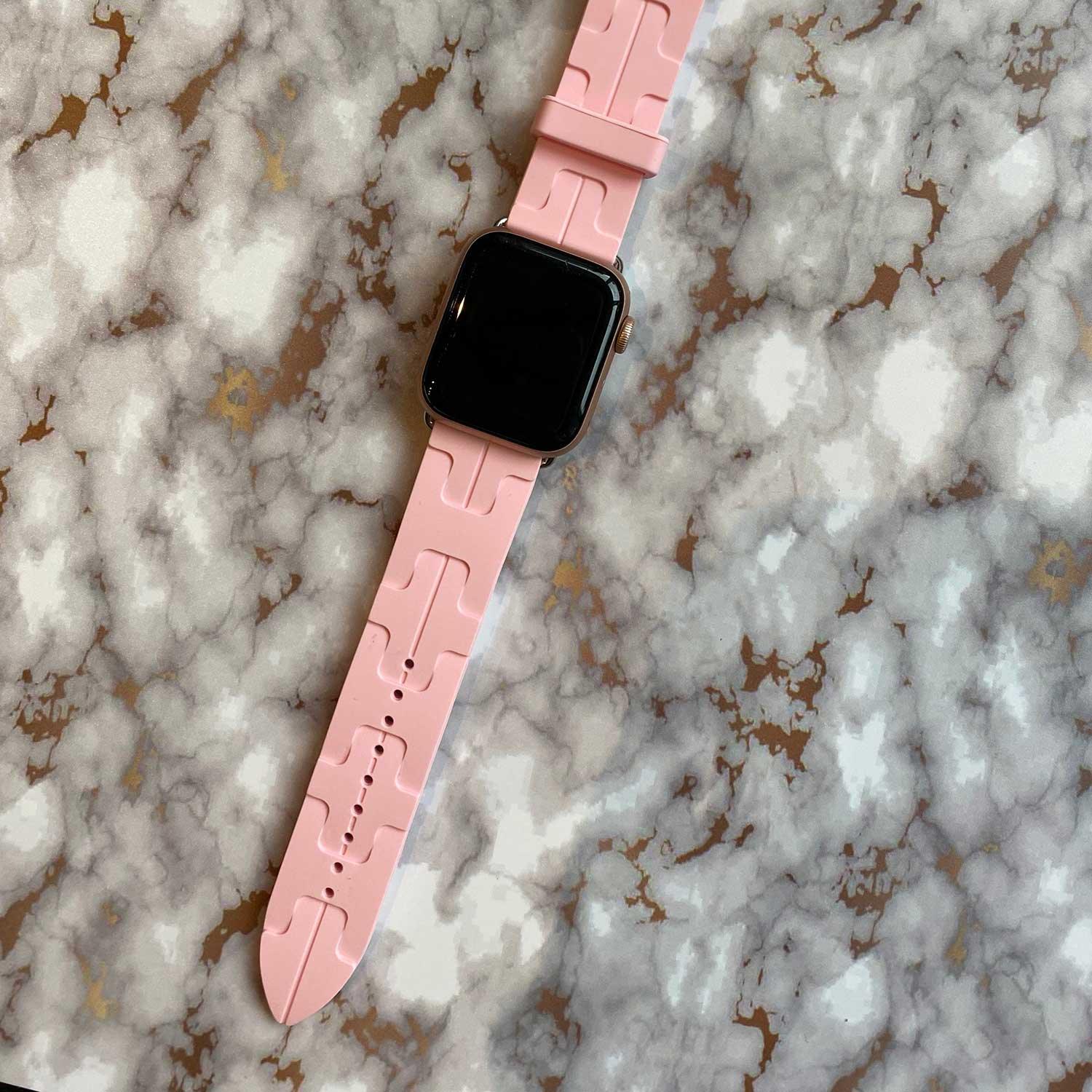 Bracelet Apple Watch Kilim - silicone - rose