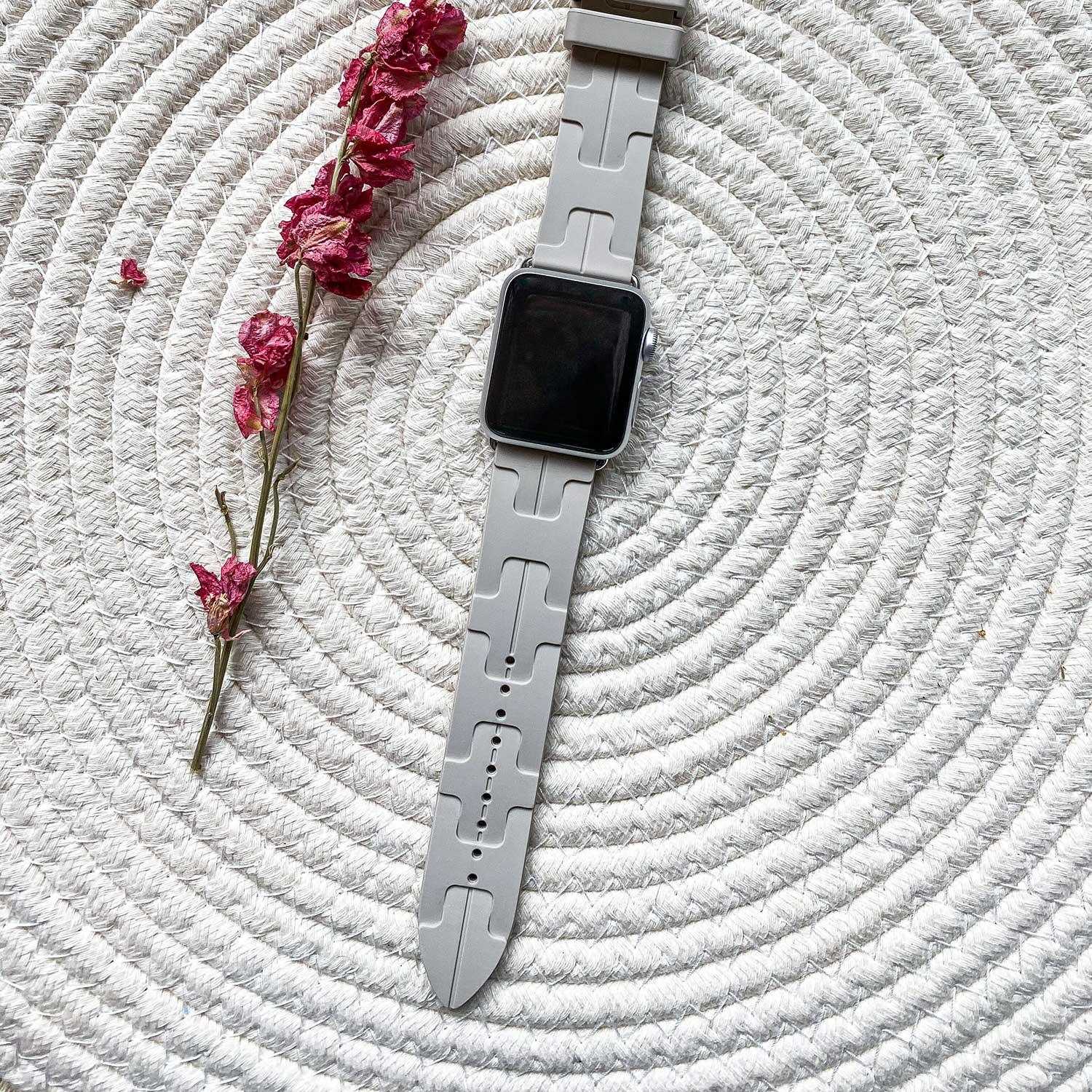 Bracelet Apple Watch Kilim - Silicone - Lumière stellaire