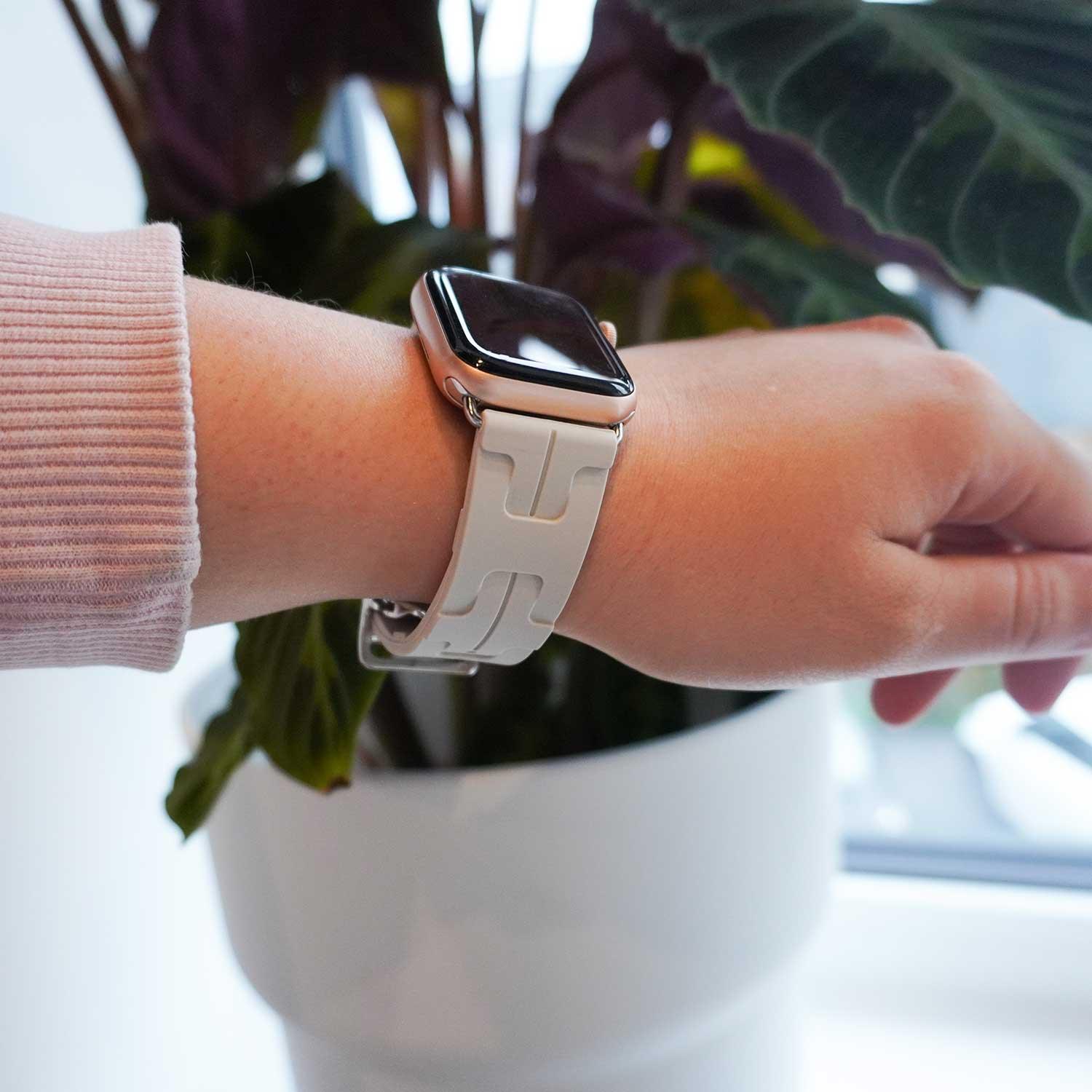 Bracelet Apple Watch Kilim - Silicone - Lumière stellaire