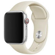 Bracelet Apple Watch Teyra - silicone - blanc antique