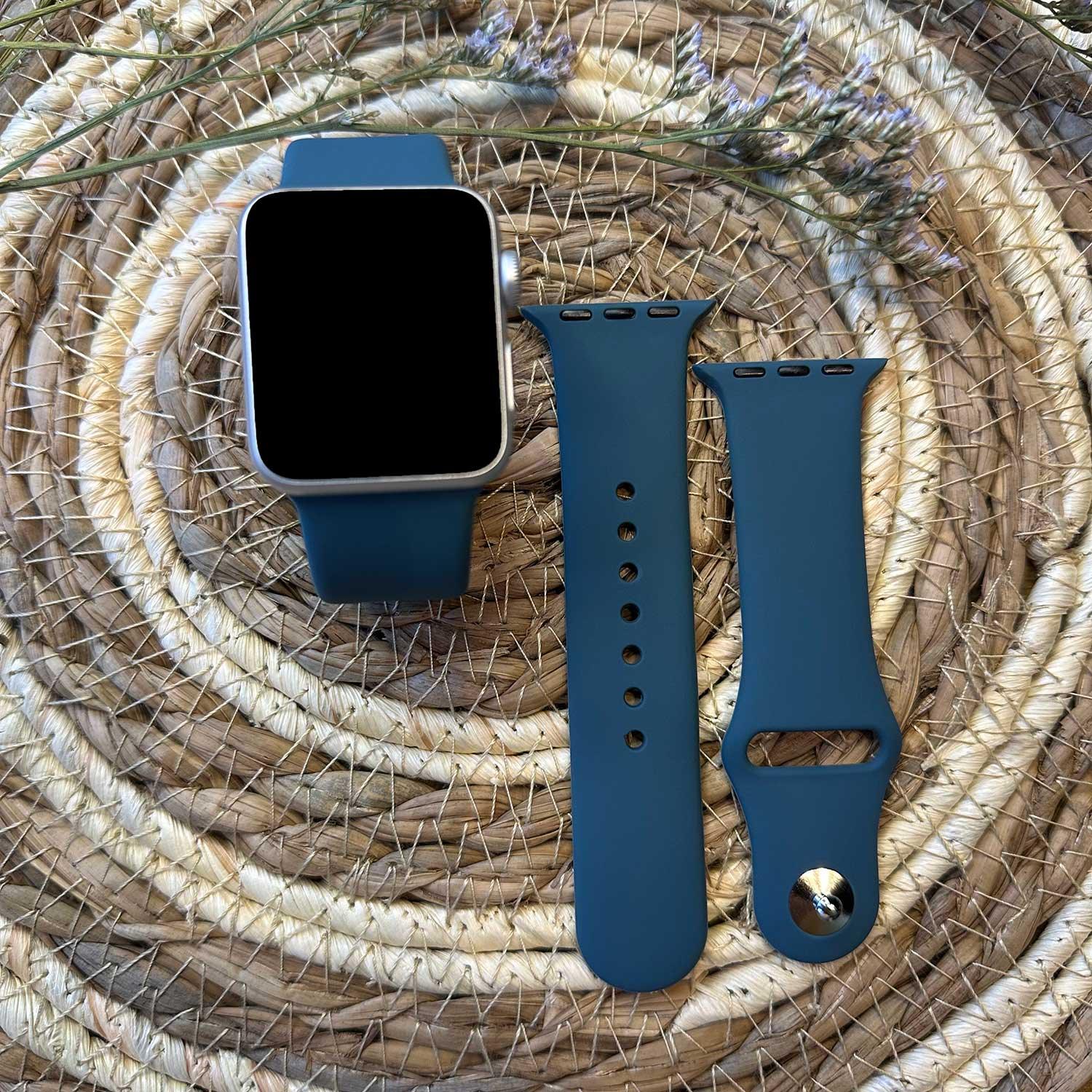 Bracelet Apple Watch Vyon - silicone - bleu-vert