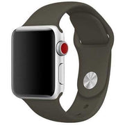Bracelet Apple Watch Savro - silicone - vert olive foncé