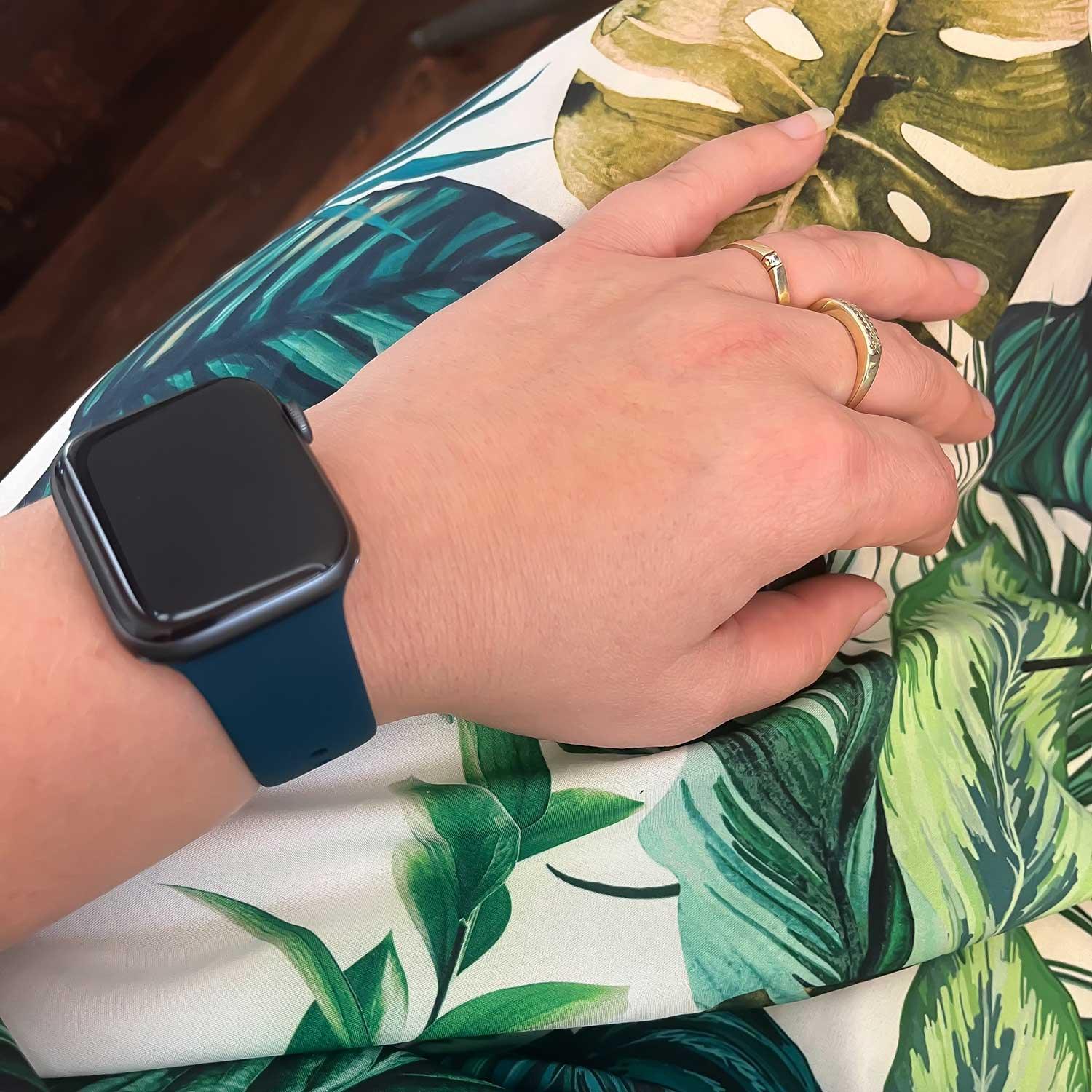 Bracelet Apple Watch - silicone - vert foncé