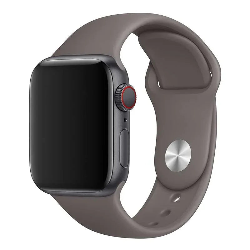 Bracelet Apple Watch - silicone - gris côtier