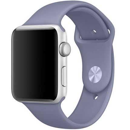 Bracelet Apple Watch Teyra - silicone - gris lavande