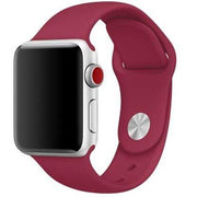 Bracelet Apple Watch Teyra - silicone - rose rouge