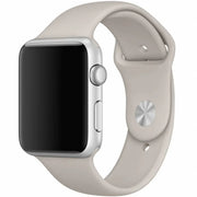 Bracelet Apple Watch Savro - silicone - marron pierre