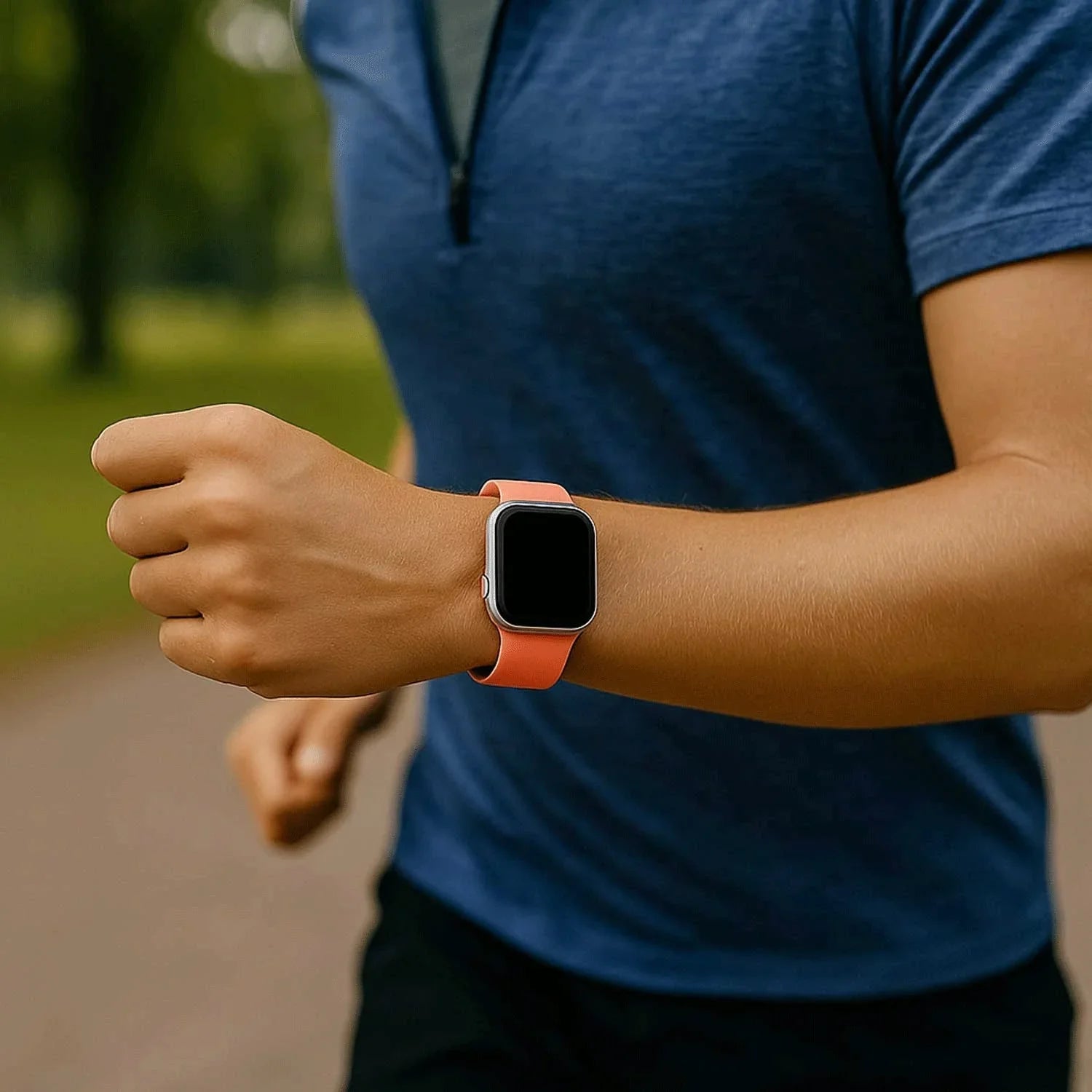 Bracelet Apple Watch Ovaro - silicone - mandarine