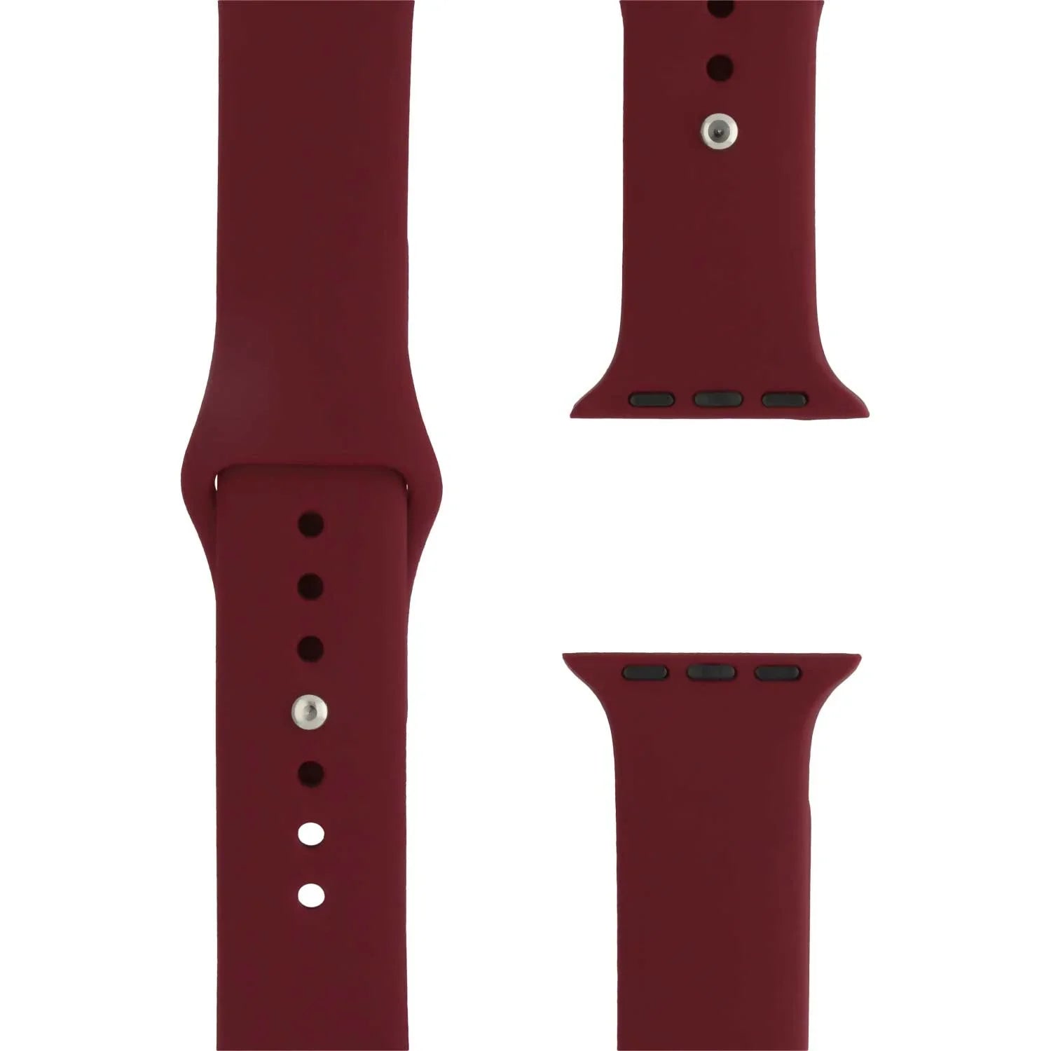 Bracelet Apple Watch - silicone - lie-de-vin