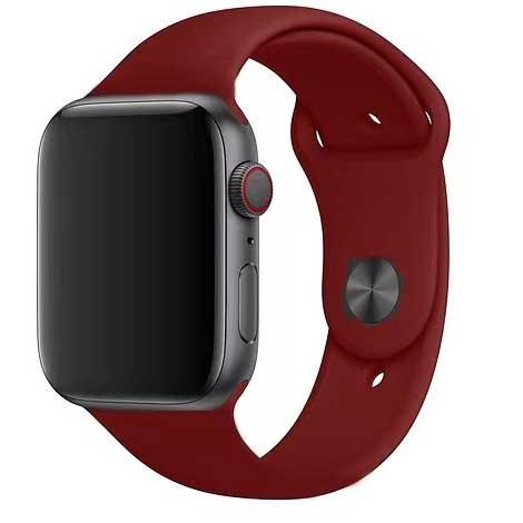 Bracelet Apple Watch - silicone - lie-de-vin