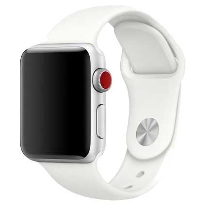Bracelet Apple Watch Savro - silicone - blanc doux