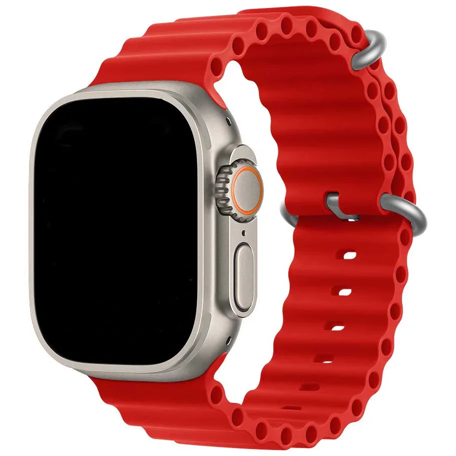 Bracelet Apple Watch Ocean - silicone - rouge