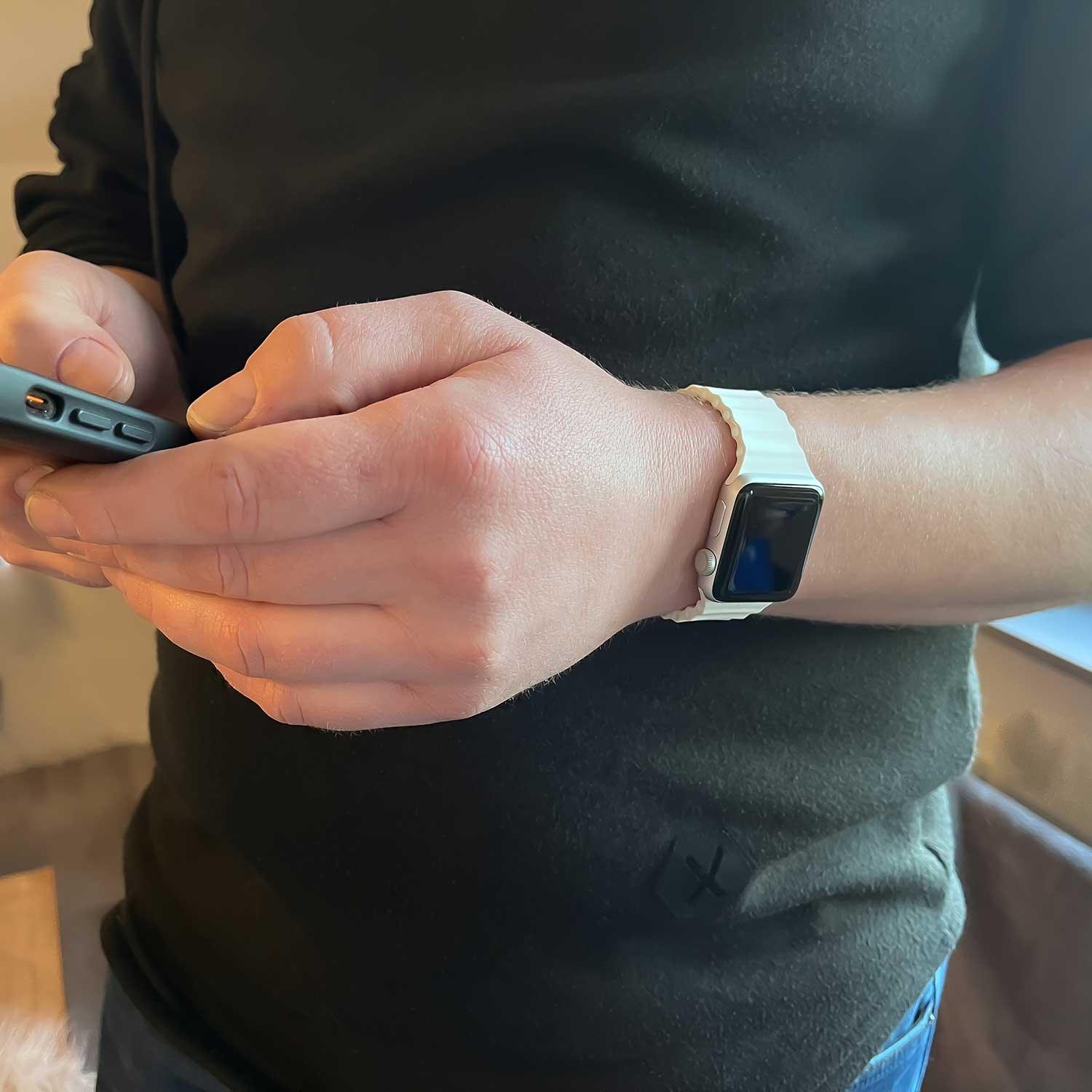 Bracelet Apple Watch Ocean - silicone - blanc