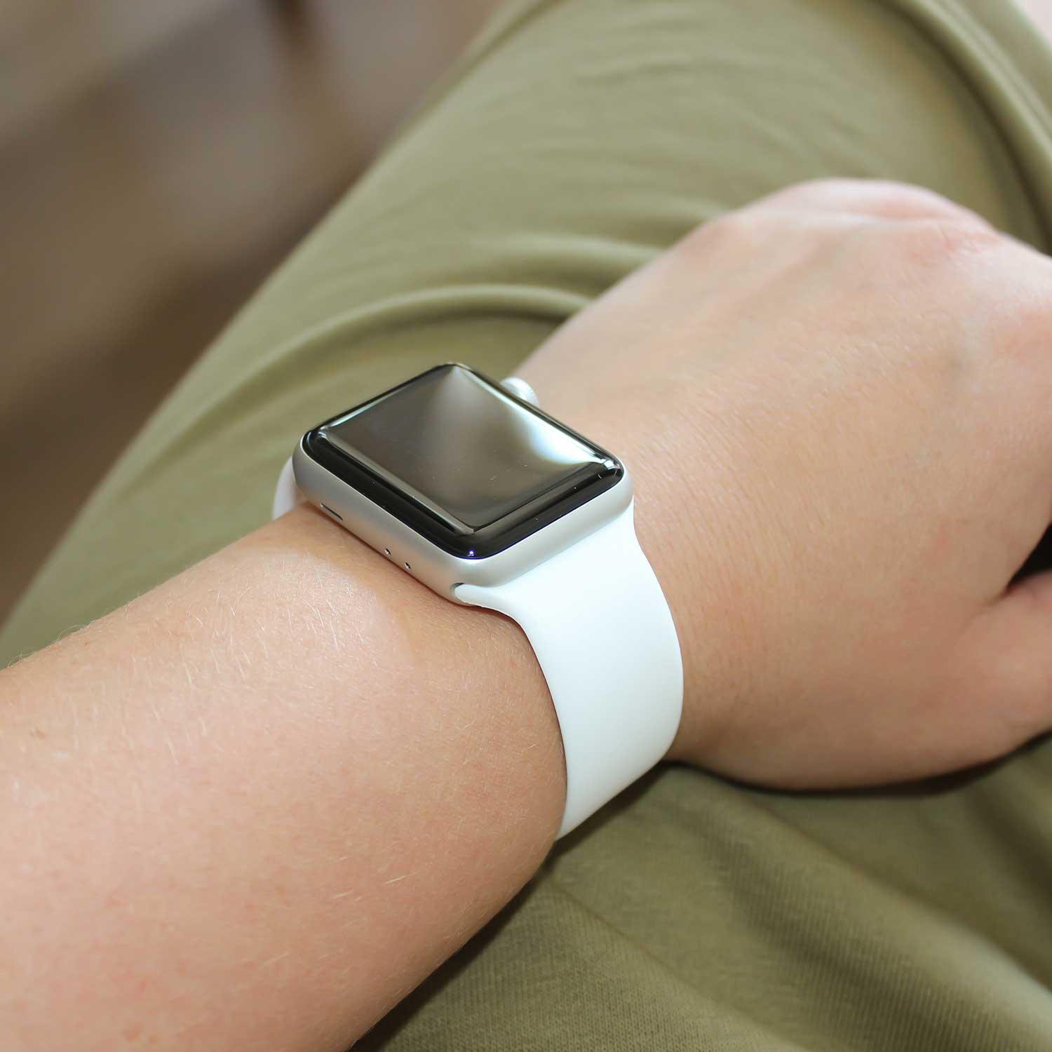 Bracelet Apple Watch - silicone - solo loop - blanc