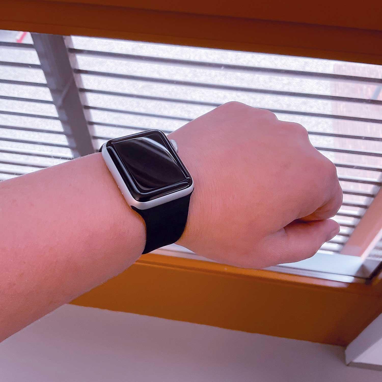 Bracelet Apple Watch - silicone - boucle unique - noir