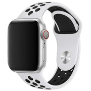 Bracelet Apple Watch Stryde - double - silicone - blanc noir
