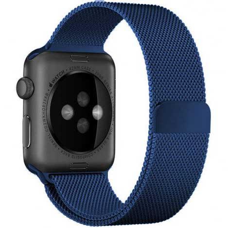 Bracelet Apple Watch Fiore - milanais - bleu