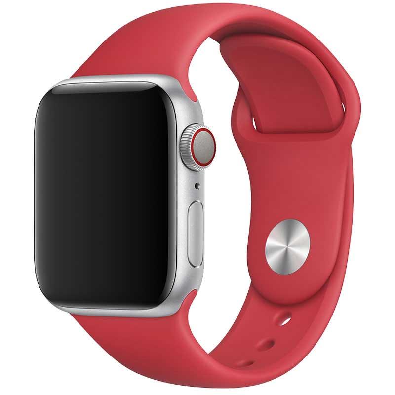 Bracelet Apple Watch Ovaro - silicone - rouge