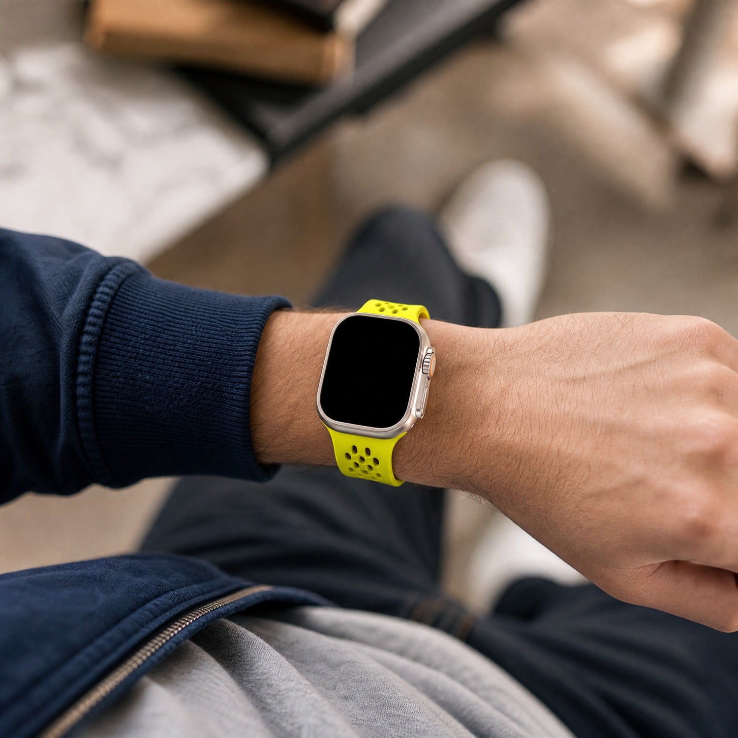 Bracelet Apple Watch Sprint - silicone - jaune