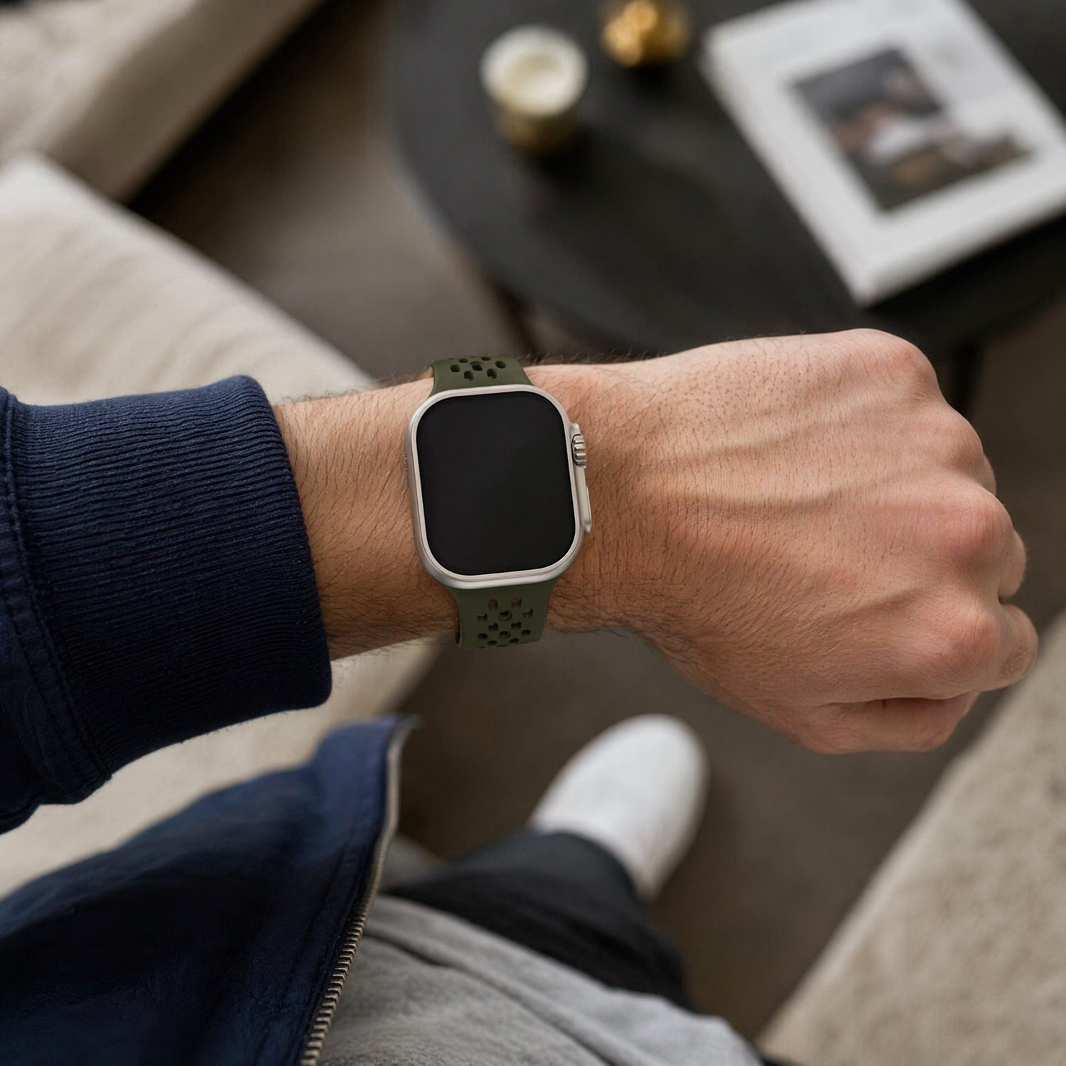 Bracelet Apple Watch Sprint - silicone - vert