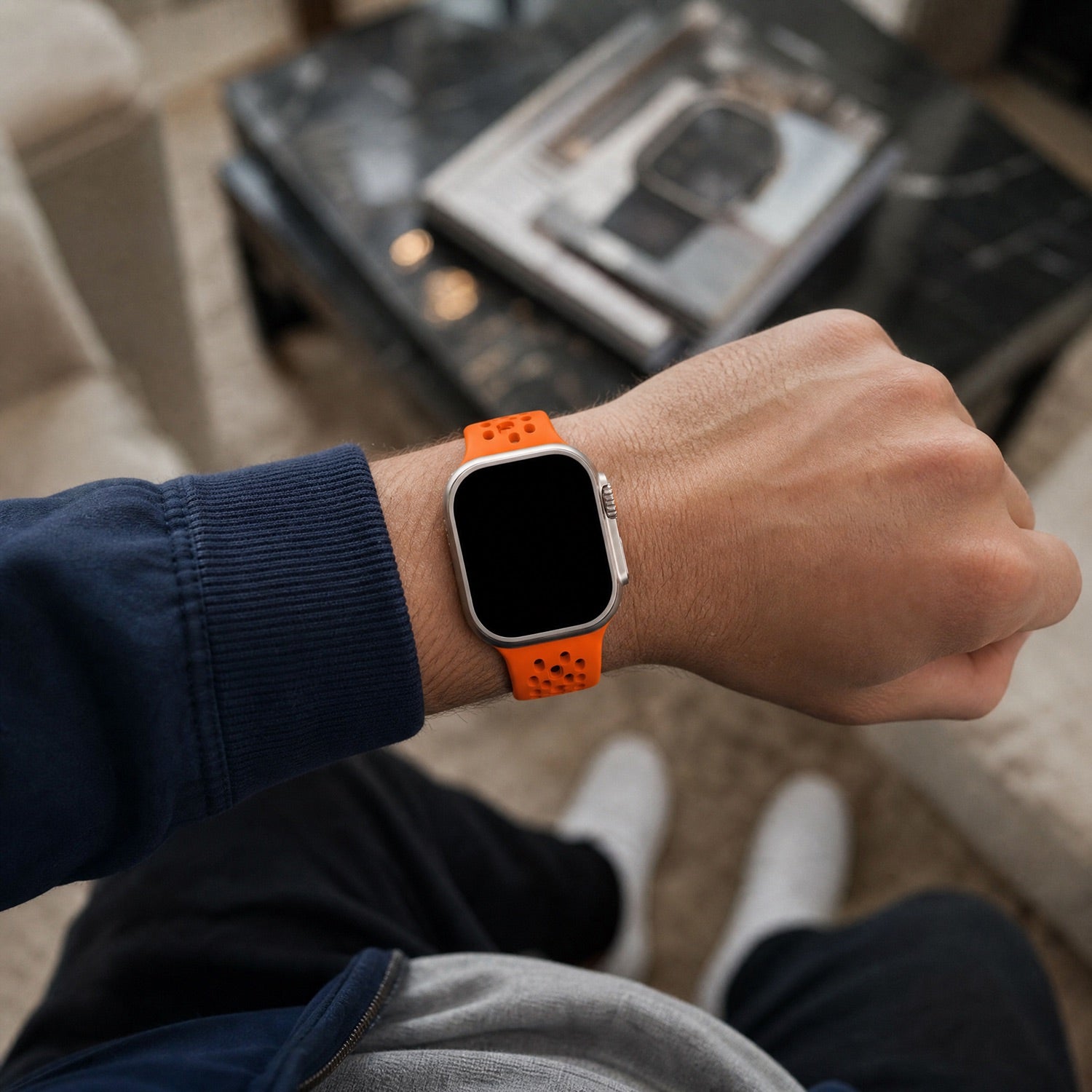 Bracelet Apple Watch Sprint - silicone - orange
