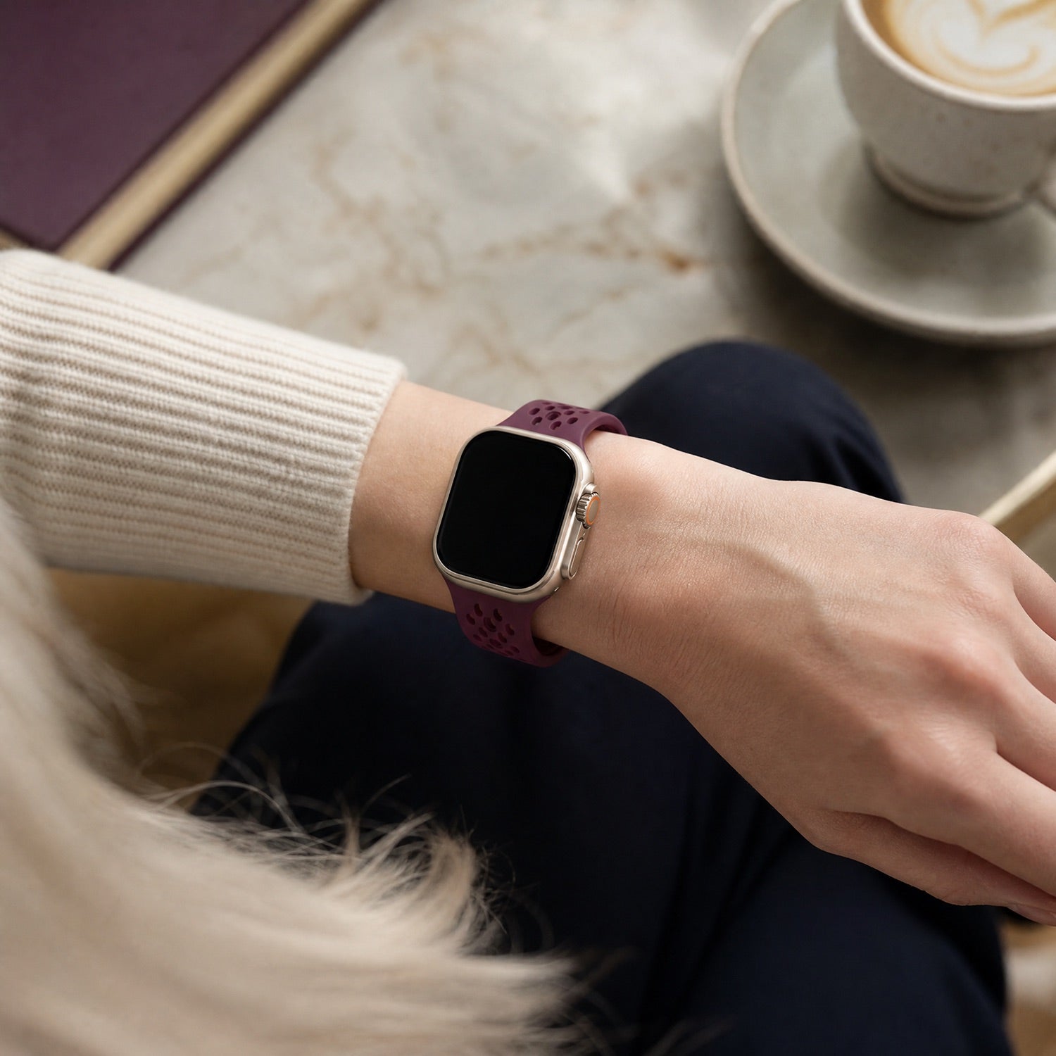 Bracelet Apple Watch Sprint - silicone - violet
