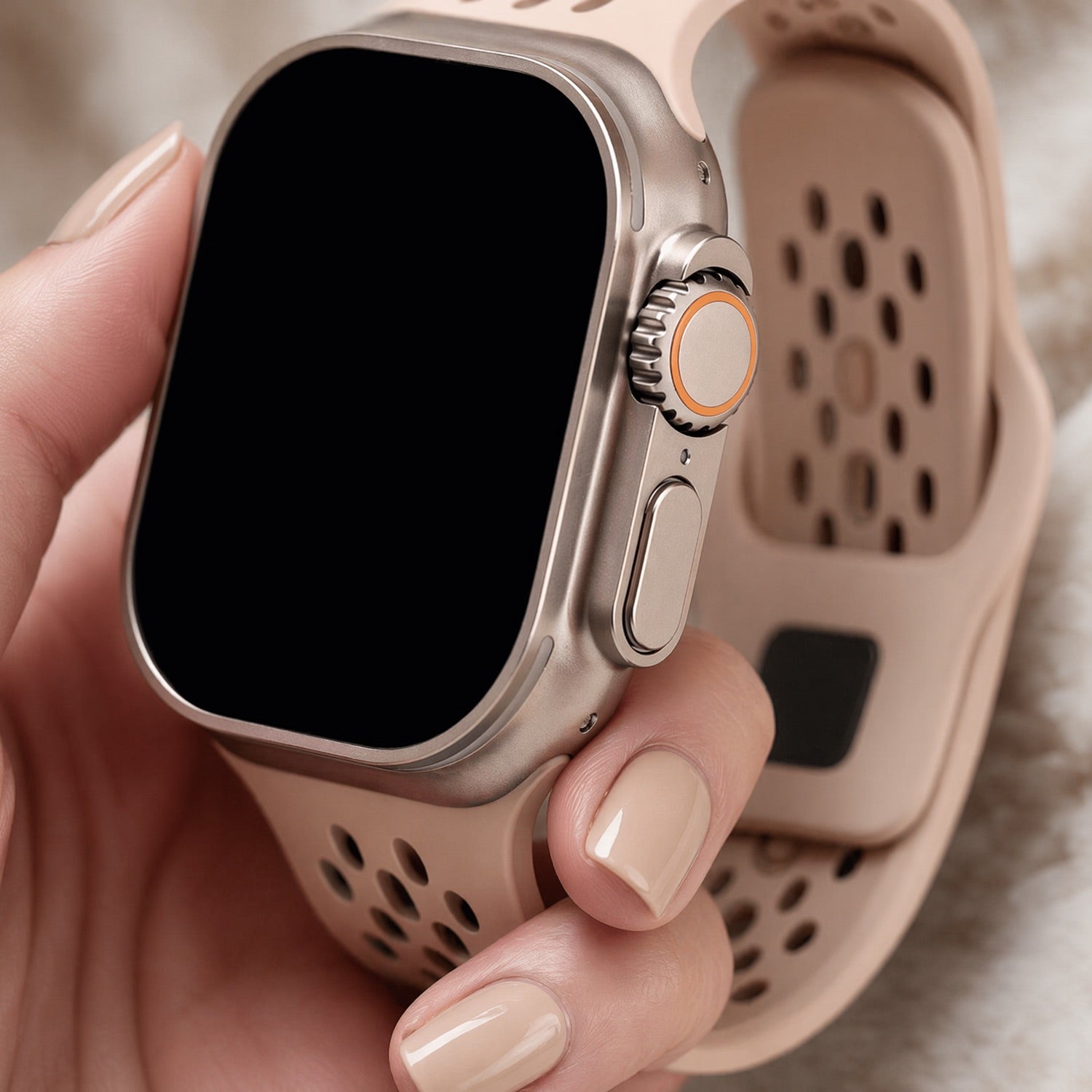 Bracelet Apple Watch Sprint - silicone - rose