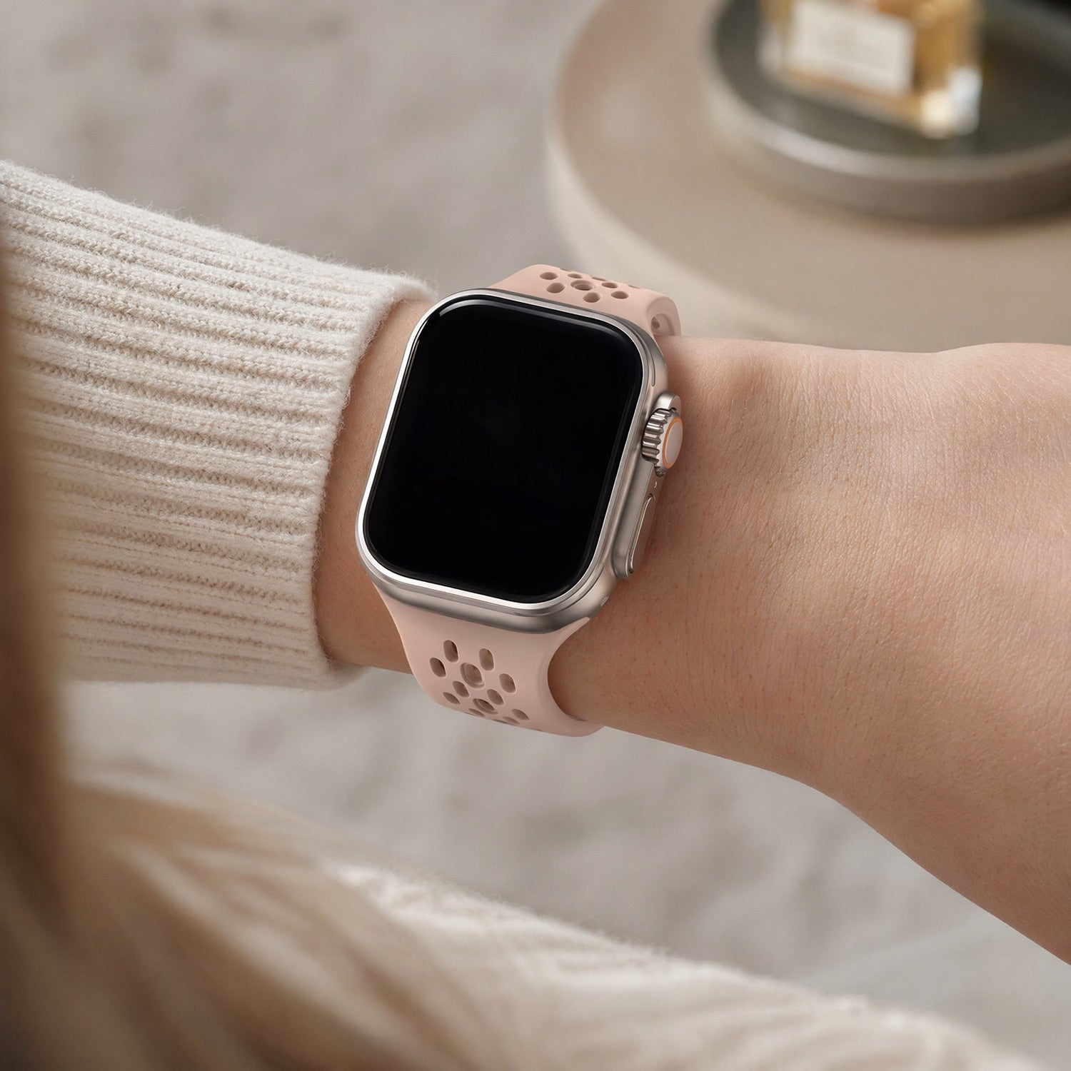 Bracelet Apple Watch Sprint - silicone - rose