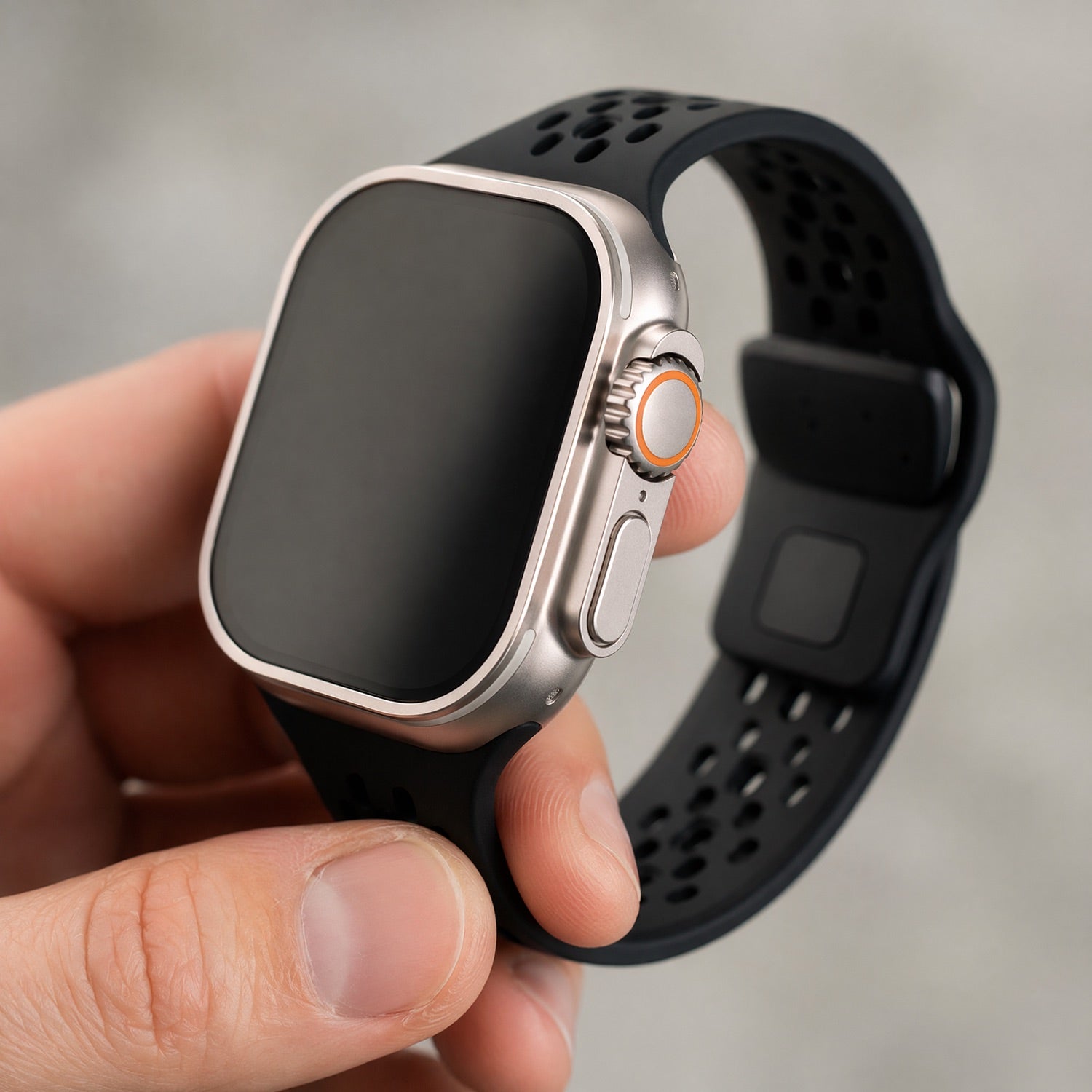 Bracelet Apple Watch Sprint - silicone - noir