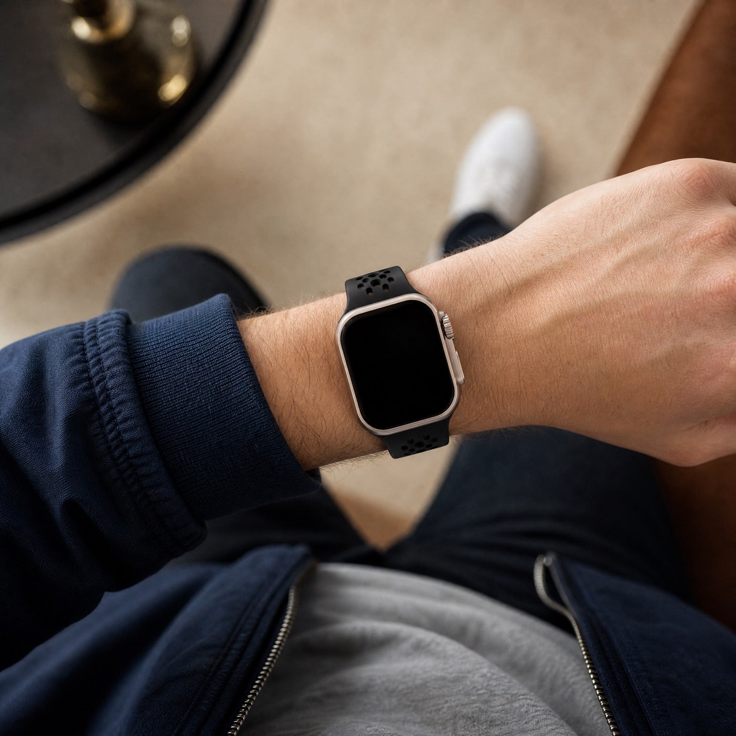 Bracelet Apple Watch Sprint - silicone - noir