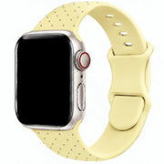 Bracelet Apple Watch Dots - silicone - Jaune