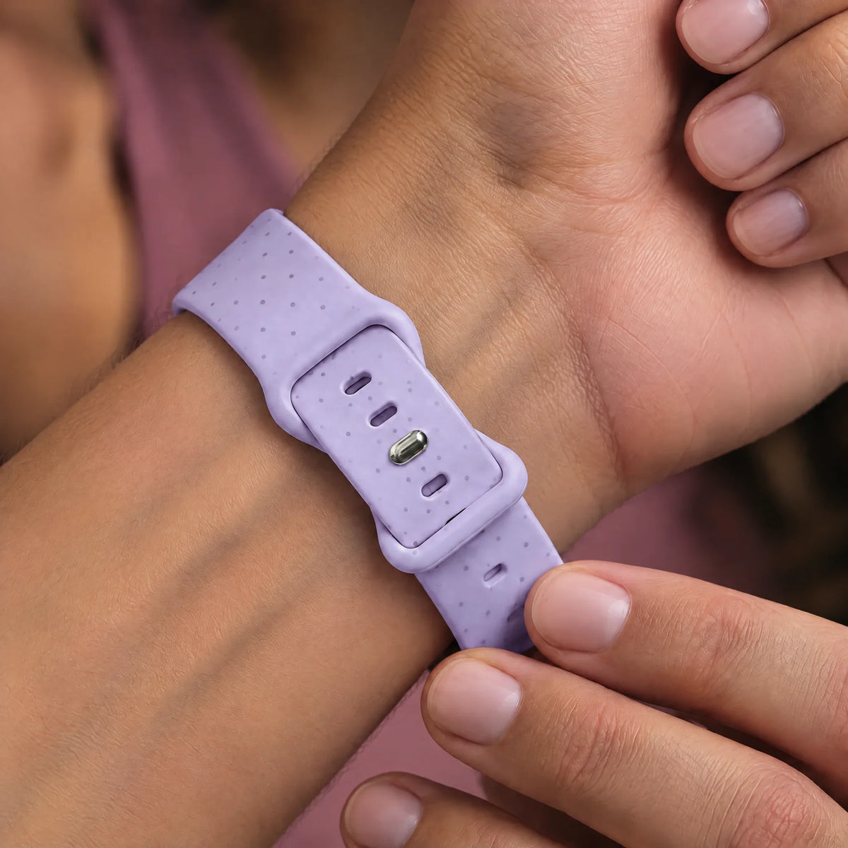 Bracelet Apple Watch Dots - silicone - Violet