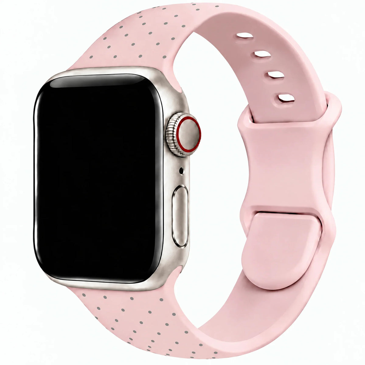 Bracelet Apple Watch Dots - silicone - Rose