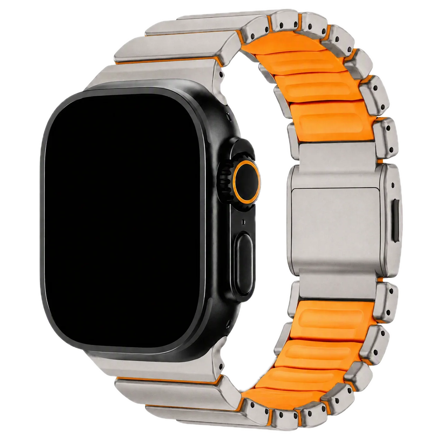 Bracelet Apple Watch Ember - acier - Titane Orange