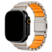 Bracelet Apple Watch Ember - acier - Titane Orange