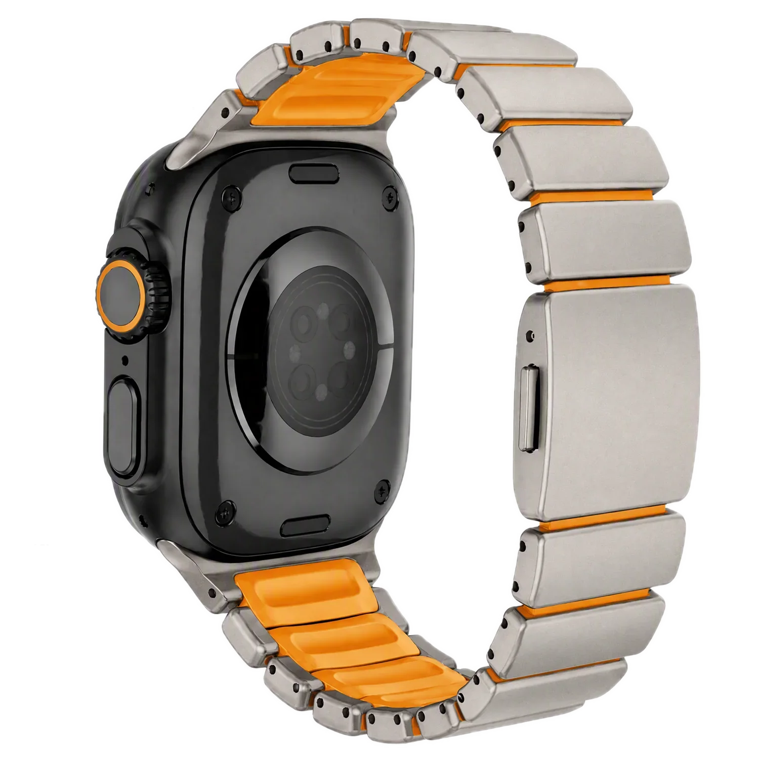 Bracelet Apple Watch Ember - acier - Titane Orange