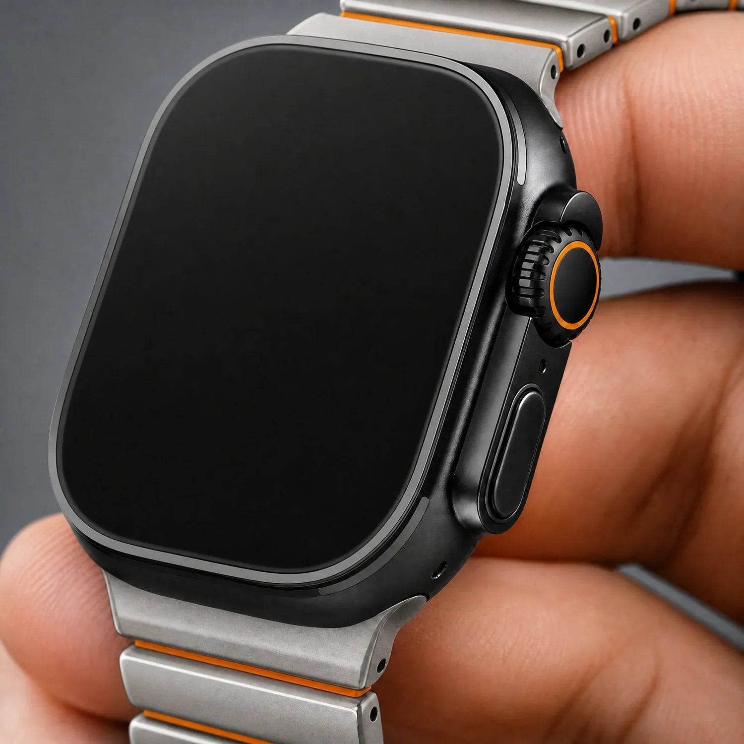 Bracelet Apple Watch Ember - acier - Titane Orange