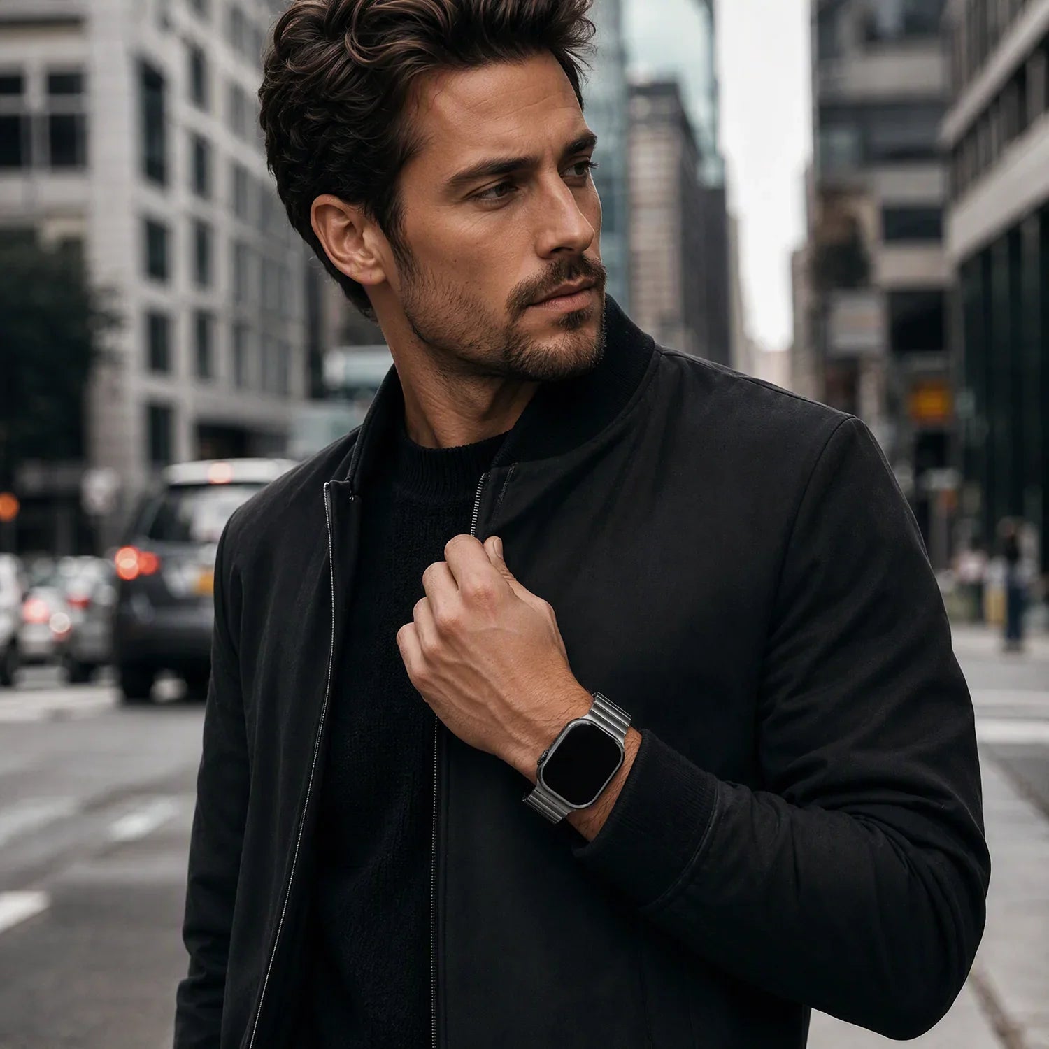 Bracelet Apple Watch Ember - acier - Titane Noir