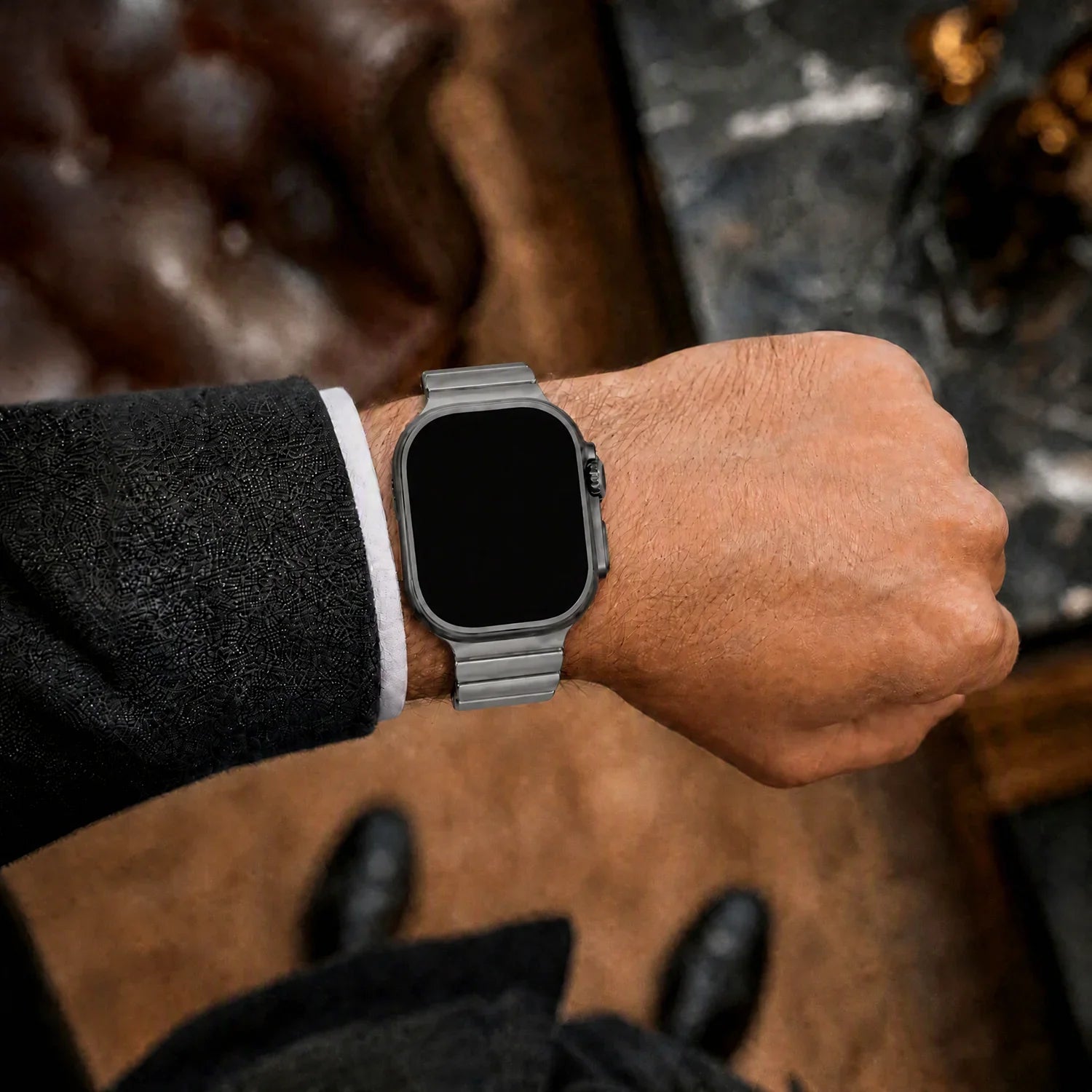 Bracelet Apple Watch Ember - acier - Titane Noir