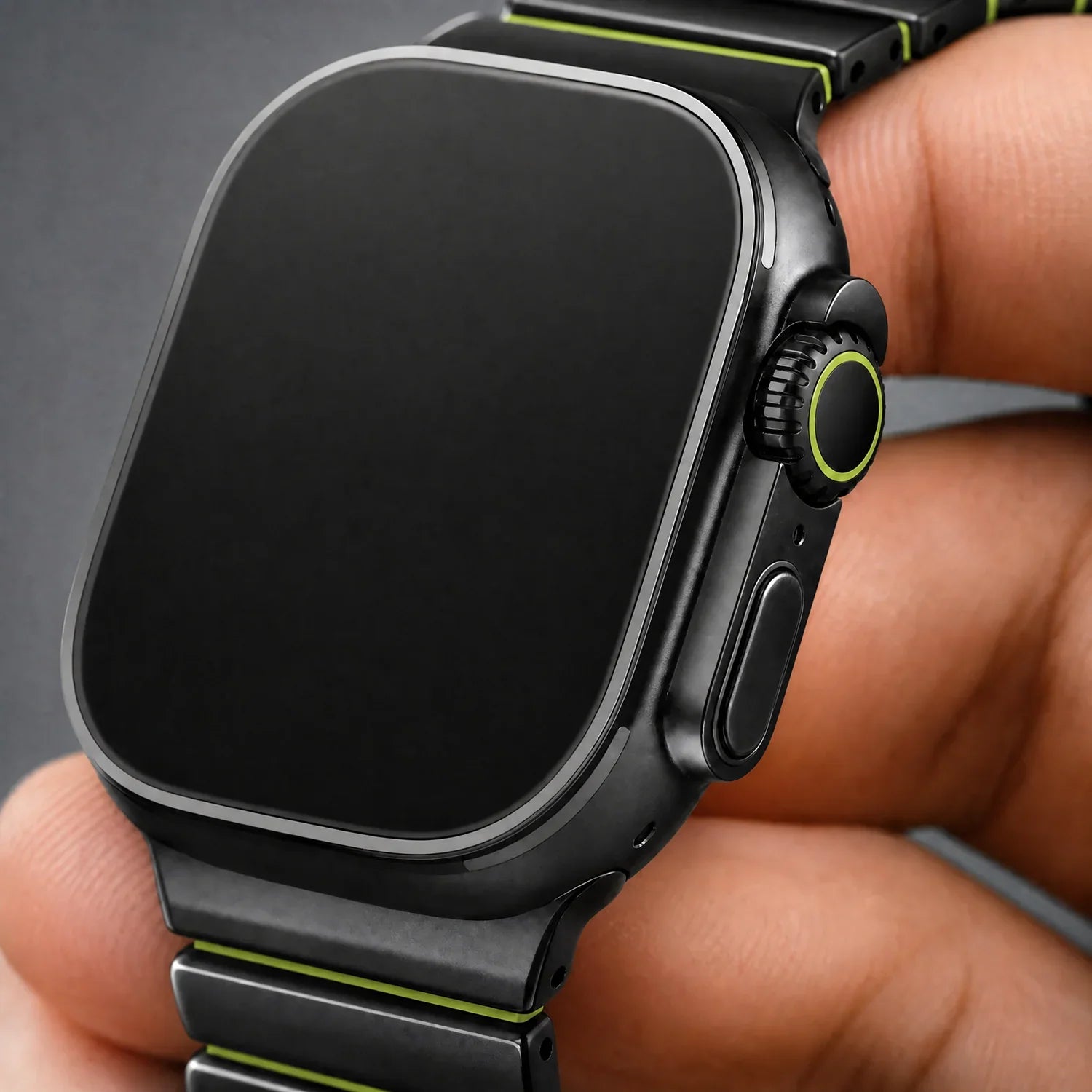 Bracelet Apple Watch Ember - acier - Noir Vert