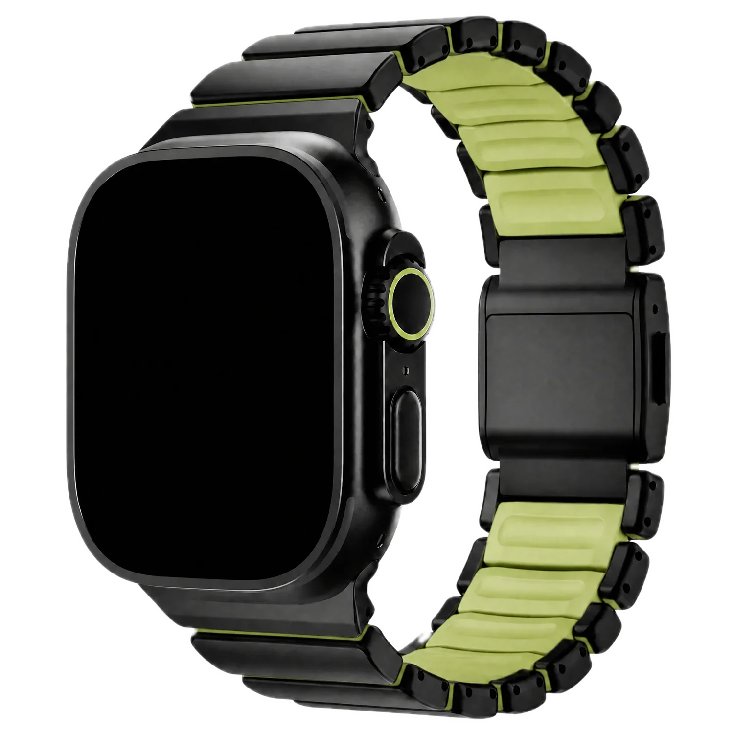 Bracelet Apple Watch Ember - acier - Noir Vert