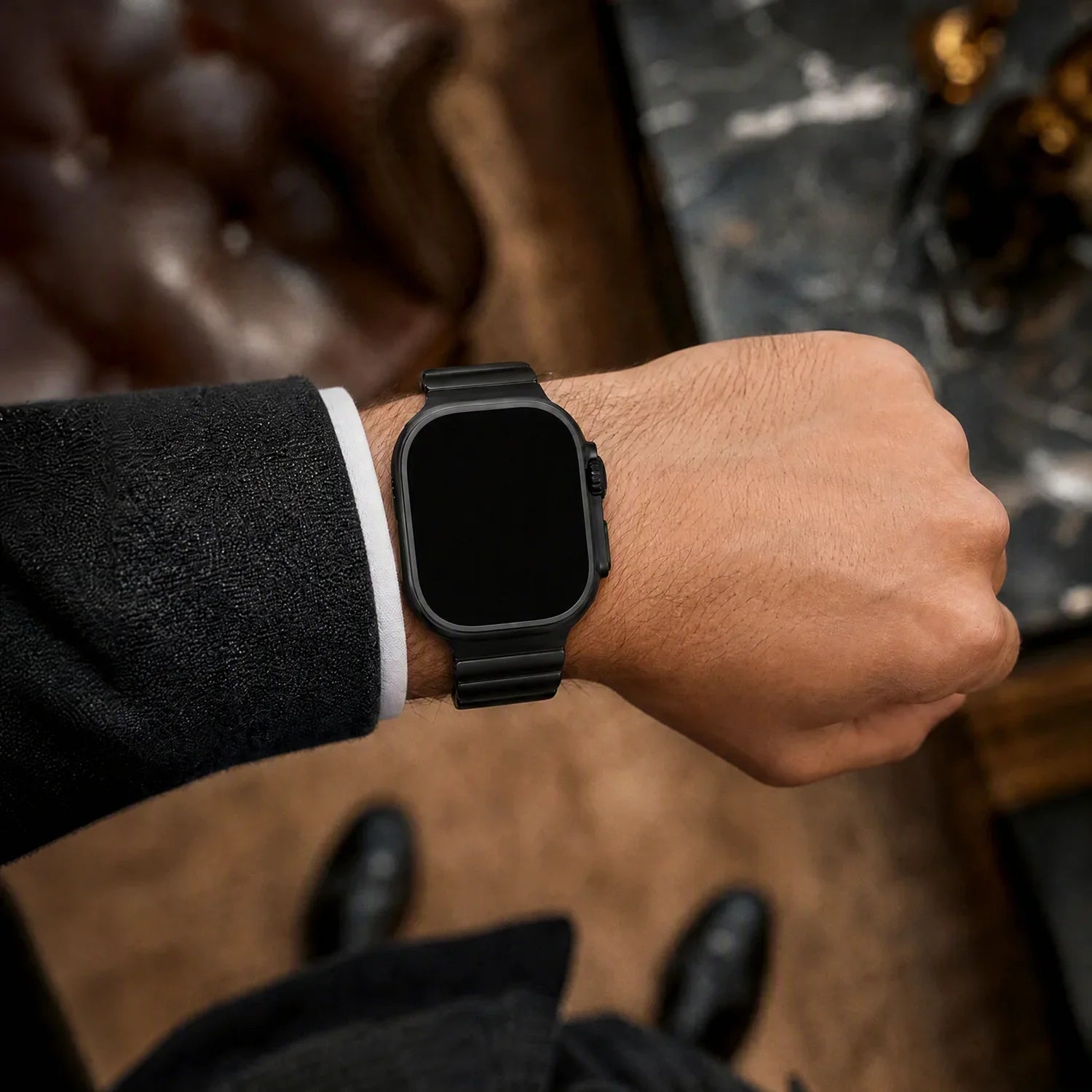 Bracelet Apple Watch Ember - acier - Noir